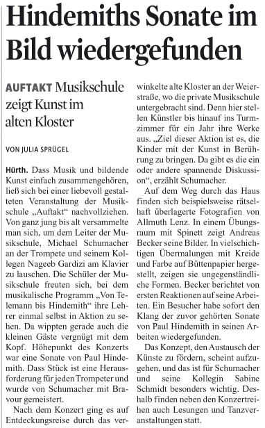 "Hindemiths Sonate im Bild wiedergefunden", KStA 28.11.2011